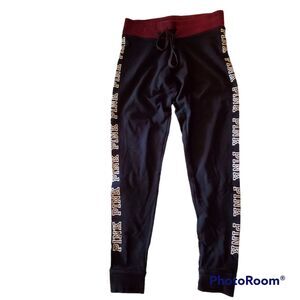 Pink Victoria Secret Yoga Pants  Stretchy Black Size Small